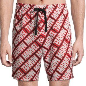 Marvel Men's Marvel Bar Logo Sleep Shorts, Size M 32-34
